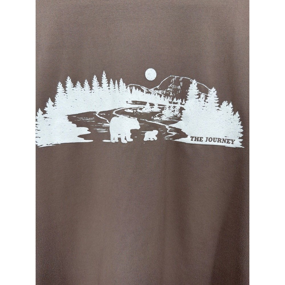 good hYOUman Lovers of hYOUmanity The Journey Bear Muscle Tank Top Mauve Brown M